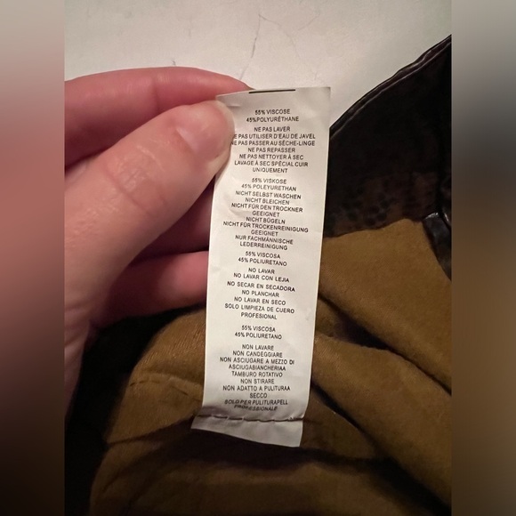 PrettyLittleThing Brown Faux Leather Snakeskin Straight Leg Pants 4 - Picture 11 of 16